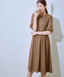 7days Life Styling | 【ひんやり接触冷感】フロントピンタック5分袖ワンピース(ワンピース)