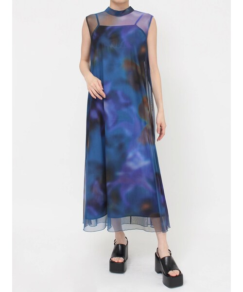 MURUA（ムルーア）の「シェイドフラワーレイヤードワンピース
