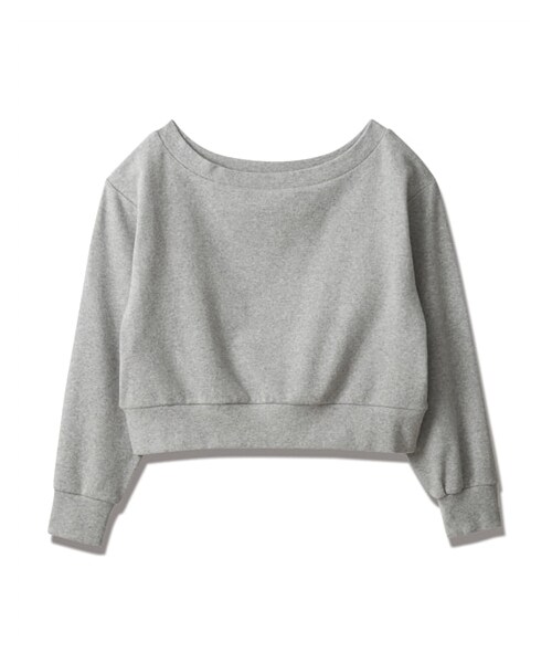 nissen（ニッセン）の「オフショルスウェットトップス（スウェット・レディース・赤/杢グレー/黒/オフホワイト・S/M/L/LL）」の6枚目の写真