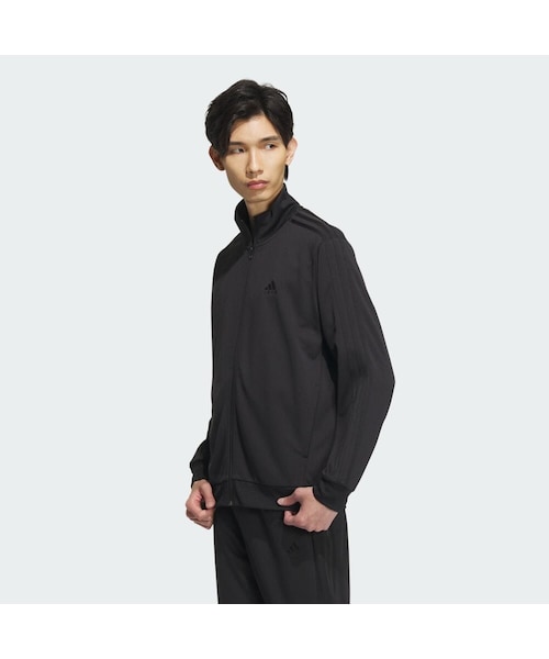 adidas(アディダス)の「スリーストライプス レギュラーフィット ダブルニット トラックトップ(トップス・メンズ・ホワイト/ブルー/グレー/ブラック/ブラック/ブラック・J/XS/S/M/L/XL/2XL/3XL/J/S/J/M/J/L/J/XL/J/2XL/J/3XL/J/2XS/2XS/XS/4XL/6XL/J/4XL/J/5XL)」の1枚目の写真