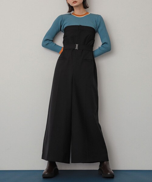 SENSE OF PLACE by URBAN RESEARCH（センスオブプレイスバイアーバンリサーチ）の「ベアオールインワン（サロペット/オーバーオール・レディース・BLACK/GRAY/BEIGE・S/M）」の5枚目の写真