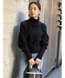 EMODA | タックスリーブショートニット(ニット/セーター)