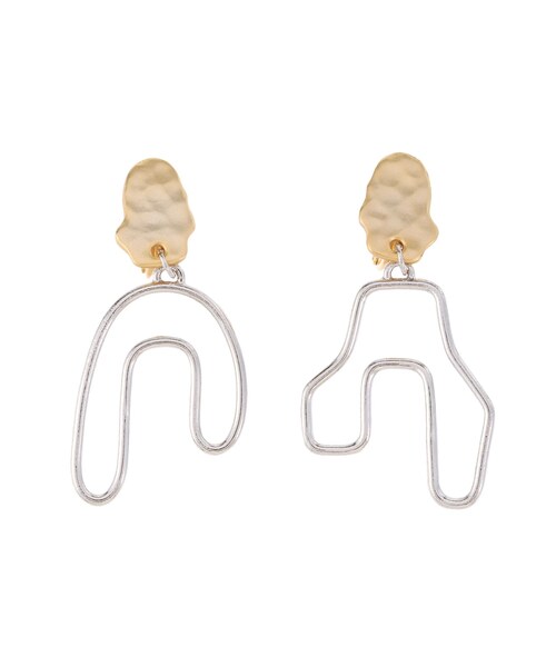 UN3D.(アンスリード)の「ASYMMETRY PIPE EARRING(イヤリング・レディース・ブラック/ターコイズ/シルバー・F)」の3枚目の写真