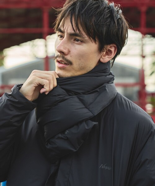 URBAN RESEARCH DOORS（アーバンリサーチドアーズ）の「『別注』NANGA×DOORS　DOWN MUFFLER（マフラー・メンズ・Dark Brown/Ivory/Silverblue/Mocha/New Black/Black・-）」の14枚目の写真