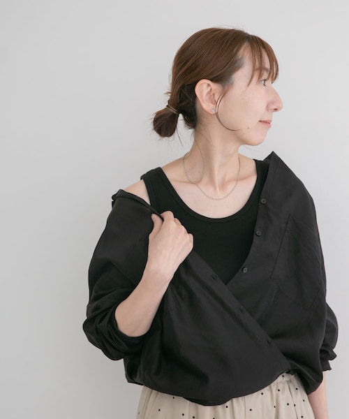 ITEMS URBANRESEARCH(アイテムズ アーバンリサーチ)の「ribタンクトップ(タンクトップ・レディース・BLK/OFF/CML/BEG・Free)」の2枚目の写真