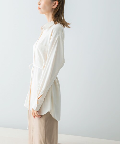URBAN RESEARCH ROSSO（アーバンリサーチロッソ）の「ピーチタッチデザインシャツ（シャツ/ブラウス・レディース・WHITE/CH/LACQUER・FREE）」の7枚目の写真
