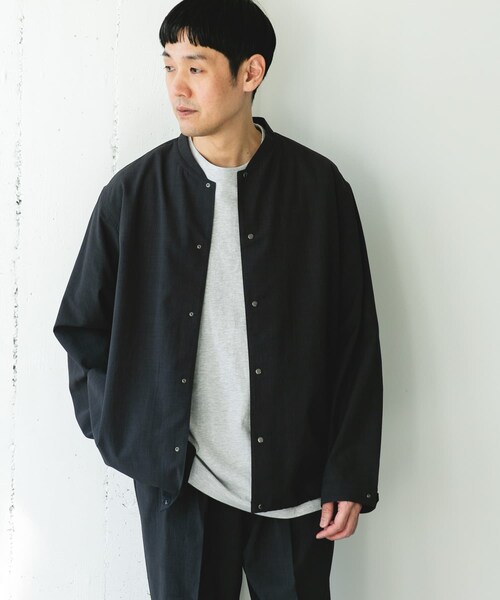 URBAN RESEARCH DOORS(アーバンリサーチドアーズ)の「『イージーケア/速乾/UVカット』クイックドライ ノーカラーライトブルゾン(ブルゾン・メンズ・CHALK/BLUEGREEN/CHARCOAL・M/L)」の18枚目の写真