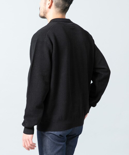 URBAN RESEARCH ROSSO（アーバンリサーチロッソ）の「『WEB限定』変形カノコスキッパーニットポロ（ニット/セーター・メンズ・BLACK/NAVY/LIGHT GRAY・M/L）」の9枚目の写真