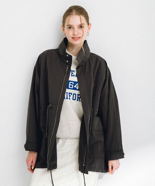 URBAN RESEARCH Sonny Label（アーバンリサーチサニーレーベル）の「ミリタリーナイロンブルゾン（ブルゾン・レディース・チャコール/アイボリー/カーキ・FREE）」の14枚目の写真