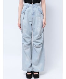 EMODA | ダブルベルトルーズジーンズ(デニムパンツ)