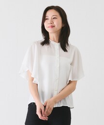 Jayro（ジャイロ）の「シフォンジョーゼット袖フリルブラウス（シャツ/ブラウス）」