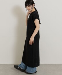 米富繊維　SHADOW STRIPE KNIT ONE-PIECE