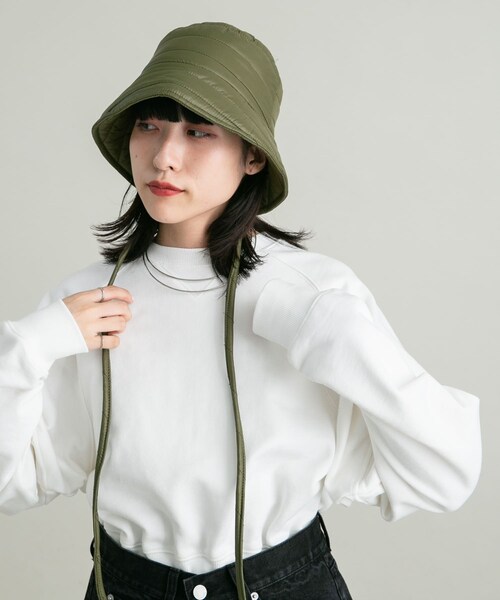 KBF（ケイビーエフ）の「バックドロストバケットHAT（ハット・レディース・IVORY/KHAKI/BLACK・one）」の22枚目の写真