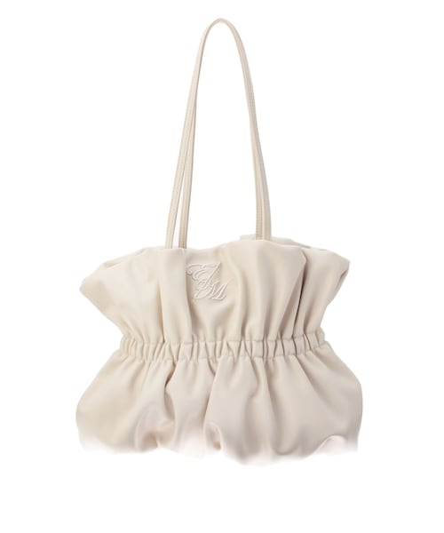 EATME（イートミー）の「ギャザートートバッグ（トートバッグ・レディース・アイボリー/ブラック/ピンク・F）」の2枚目の写真