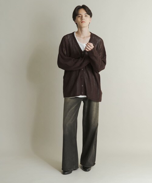 SENSE OF PLACE by URBAN RESEARCH(センスオブプレイスバイアーバンリサーチ)の「ヴィンテージライクデニムワイドパンツ(デニムパンツ・メンズ・BLACK/D.INDIGO/NAVY・M/L/XL)」の12枚目の写真