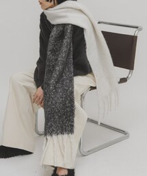 KBF | ビッグフリンジバイカラーストール(マフラー)