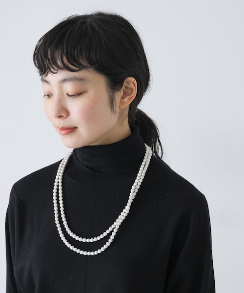 かぐれ（カグレ）の「CITRUS　GUDLI NECKLACE（ネックレス・レディース・Black/Ecru/L Grey・0）」の5枚目の写真
