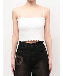 EMODA | シャーリングクロップキャミソール(キャミソール)