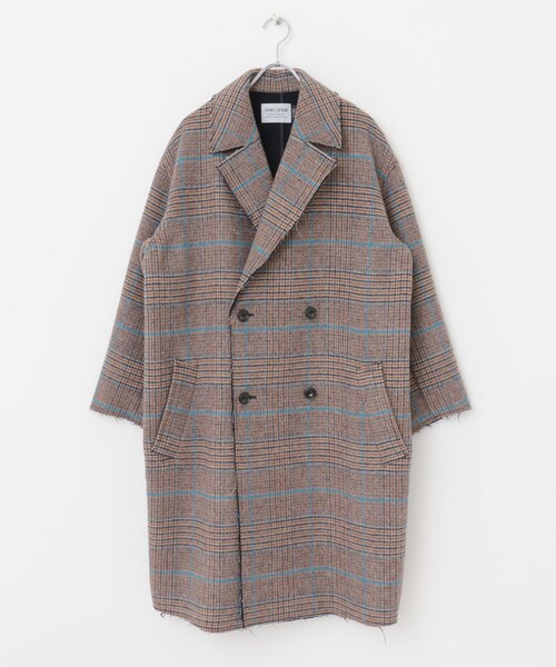 URBAN RESEARCH DOORS(アーバンリサーチドアーズ)の「FORK&SPOON チェックダブルコート(チェスターコート・レディース・BRNCHK/CHCCHK・1)」の17枚目の写真