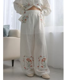 Ungrid | 【La】エンブロイダリーエスニックラフパンツ(その他パンツ)