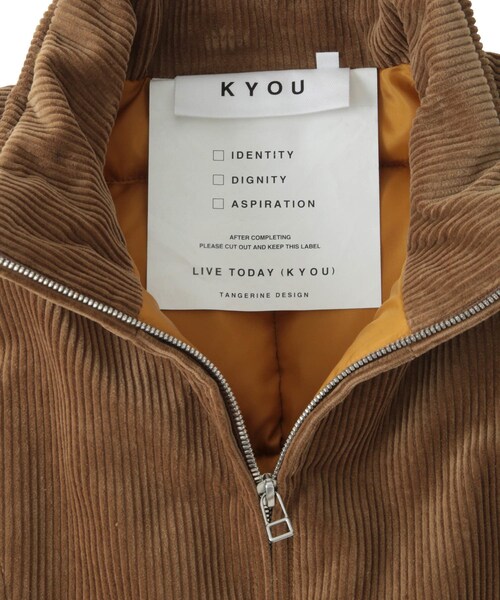 ADAM ET ROPE'(アダムエロペ)の「【KYOU/キョウ】KATAHDIN Corduroy Down Half Coat(ダウンジャケット/コート・メンズ・ダークブラウン・1/2)」の5枚目の写真