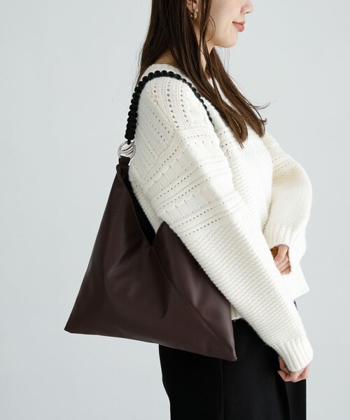 URBAN RESEARCH Sonny Label（アーバンリサーチサニーレーベル）の「トライアングル2WAYバッグ（ハンドバッグ・レディース・Lベージュ/ブラック/ブラウン・One）」の14枚目の写真