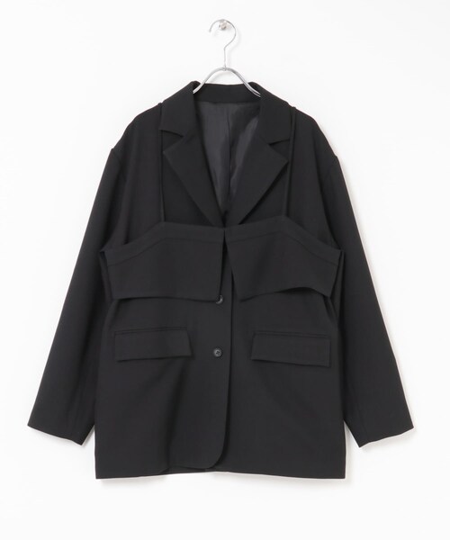 KBF（ケイビーエフ）の「ビスチェSETテーラードジャケット（テーラードジャケット・レディース・BLACK/BROWN・One）」の11枚目の写真