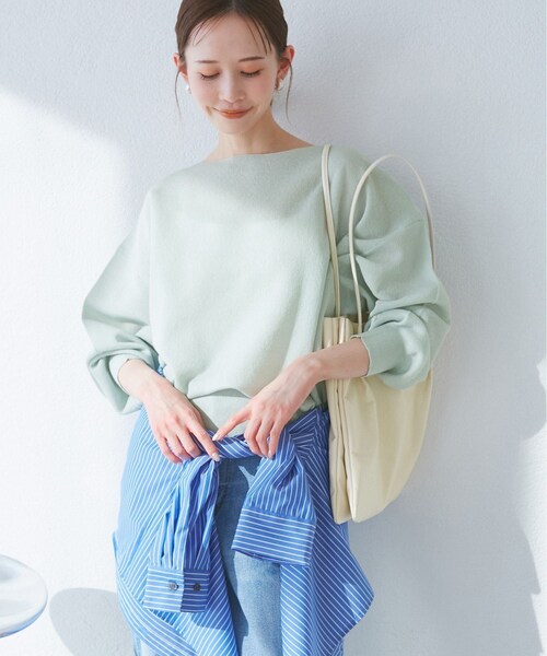 ROPE' PICNIC（ロペピクニック）の「スポンジシアーニットプルオーバー（ニット/セーター・レディース・チャコール/キナリ/グリーン系/ピンク・38）」の20枚目の写真