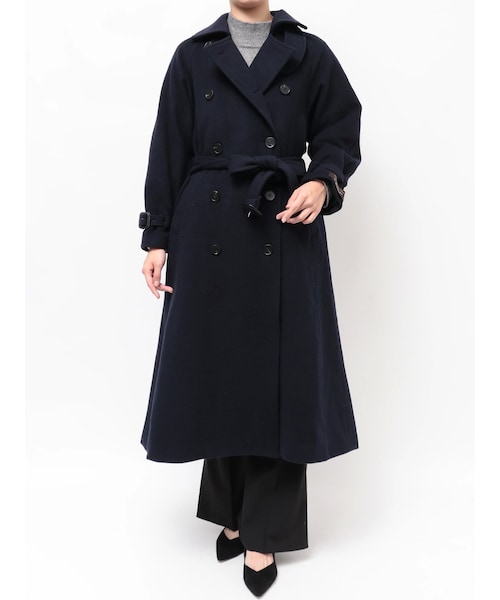 TONAL（トーナル）の「ウールトレンチコート（トレンチコート・レディース・ベビーピンク/ネイビー/モカ・S/M）」の5枚目の写真