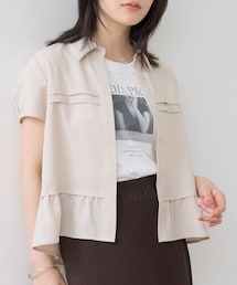 VIS（ビス）の「美easyリネンライクシャツブラウス/接触冷感・セットアップ対応（シャツ/ブラウス）」
