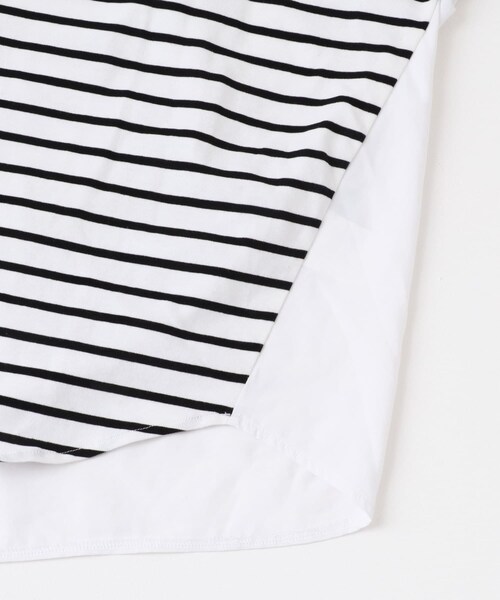 ITEMS URBANRESEARCH（アイテムズ アーバンリサーチ）の「ナイロンドッキングフレンチプルオーバー（Tシャツ/カットソー・レディース・NVY×OFF/OFF×BLK/MNT・FREE）」の12枚目の写真