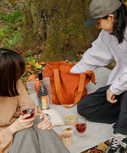 EKAL（エカル）の「TINY GARDEN PRODUCTS　パッカブルクールバッグ（トートバッグ・レディース・KHAKI/GRAY/ORANGE/BLACK・one）」の20枚目の写真