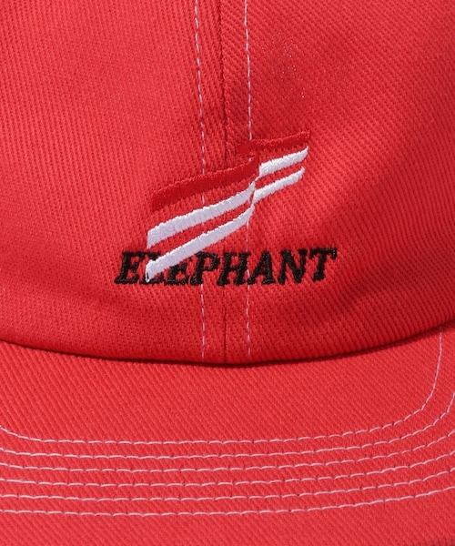 ADAM ET ROPE'（アダムエロペ）の「【elephant TRIBAL fabrics/エレファントトライバルファブリクス】SPORTS LOGO CAP（キャップ・メンズ・ブラック/レッド・F）」の7枚目の写真