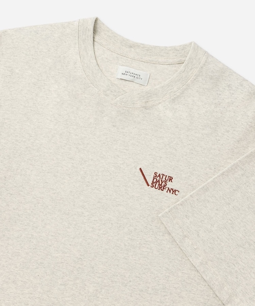 Saturdays NYC(サタデーズ ニューヨークシティ )の「Loofah Collar Relaxed SS Tee(Tシャツ/カットソー・レディース・ライトグレー/ダークブラウン/ネイビー・L/M/S/XL)」の15枚目の写真