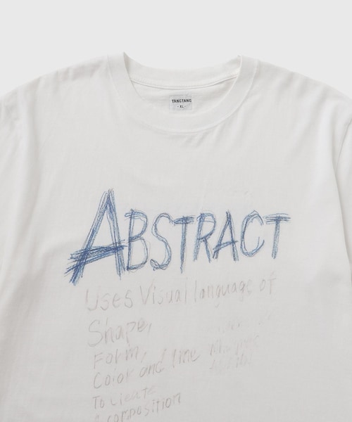 ADAM ET ROPE'（アダムエロペ）の「【TANGTANG for ADAM ET ROPE'】別注 HANDWRITING ABSTRACT（Tシャツ/カットソー・メンズ・ホワイト・L/XL）」の7枚目の写真