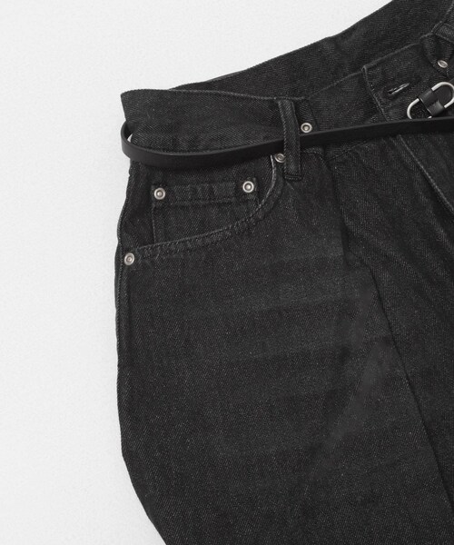 ITEMS URBANRESEARCH（アイテムズ アーバンリサーチ）の「ベルト付ワイドデニム（デニムパンツ・レディース・BLU/BLK・S/M）」の9枚目の写真