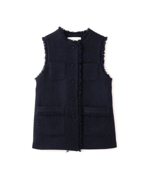 ROPE'(ロペ)の「ミックスツイードジレベスト/26SS(ベスト・レディース・ブラック系/オフホワイト/ネイビー・F)」の7枚目の写真