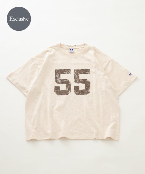 URBAN RESEARCH Sonny Label（アーバンリサーチサニーレーベル）の「『別注』Russell Athletic×Sonny Label　ナンバリングショートスリーブTシャツ（Tシャツ/カットソー・メンズ・オフ/キナリ/ブルー・M/L）」の10枚目の写真