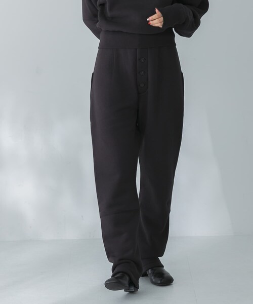 専用 チャコールトラウザー 黒スウェットパンツ クロスタックワイドトラウザーズ – NO ID.