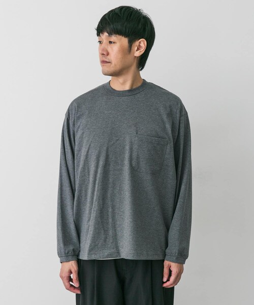 URBAN RESEARCH DOORS（アーバンリサーチドアーズ）の「STILL BY HAND　Printed long sleeve（Tシャツ/カットソー・メンズ・WHITE/CHARCOAL・46/48）」の9枚目の写真