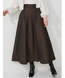 MERCURYDUO | キルティングジャガードフレアスカート(スカート)