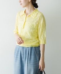 URBAN RESEARCH | new basic リネン混ワッシャーシャツカラーニット(ニット/セーター)