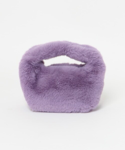URBAN RESEARCH ROSSO（アーバンリサーチロッソ）の「LE VERNIS　Fake fur micro bag（ハンドバッグ・レディース・グリーン/ライトベージュ/パープル/ブラウン・-）」の15枚目の写真