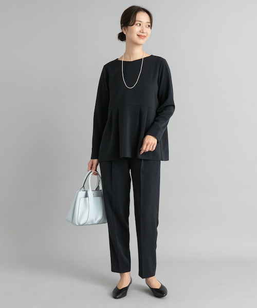 URBAN RESEARCH DOORS（アーバンリサーチドアーズ）の「ペプラムトップスセットアップ（セットアップ・レディース・NAVY/GREGE/BLACK・S/M）」の3枚目の写真
