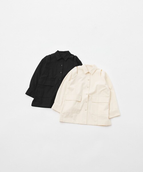 LAATO（ラート）の「slit coveralls（カバーオール・レディース・クリーム/インク・Free）」の12枚目の写真
