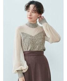 LAGUNAMOON | シアーケーブルニットプルオーバー(ニット/セーター)