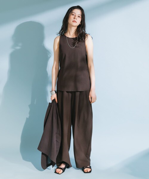 KBF（ケイビーエフ）の「バックオープンベストセットアップ（セットアップ・レディース・BLACK/BEIGE/BROWN・one）」の17枚目の写真