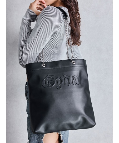 GYDA(ジェイダ)の「GydaチェーントートBAG【WEB限定】(トートバッグ・レディース・グレー/ブラック/パープル・F)」の2枚目の写真