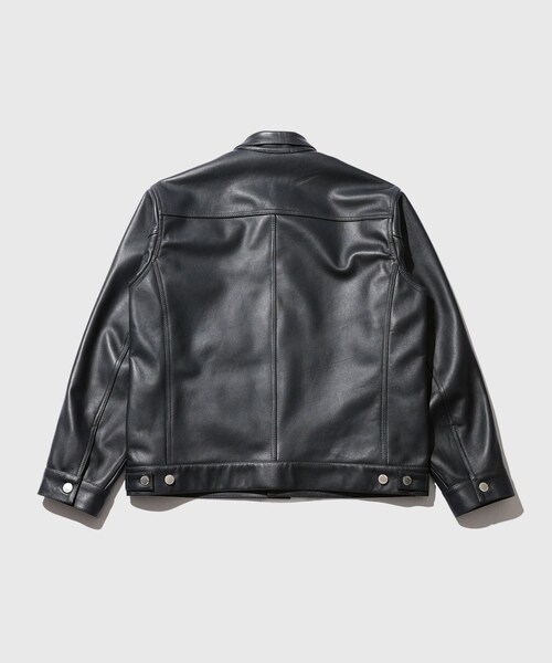 ADAM ET ROPE'(アダムエロペ)の「レザートラックジャケット / ADAM ET ROPE' JEANS(ブルゾン・メンズ・ブラック/ネイビー・L/M)」の18枚目の写真