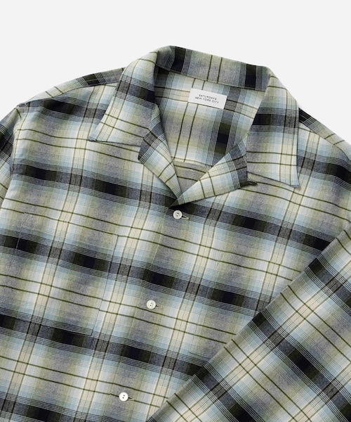Saturdays NYC（サタデーズ ニューヨークシティ ）の「Marco Vintage Check LS Open Collar Shirt（シャツ/ブラウス・レディース・キナリ/ブルー・L/M/S/XL）」の17枚目の写真